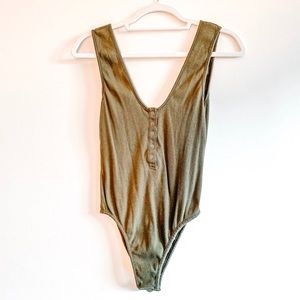 Free People Green Bodysuit